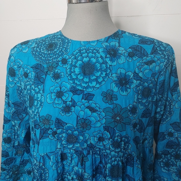 Zara Blogger Favorite. Tiered Baby Doll Mini Dress. - Picture 5 of 16